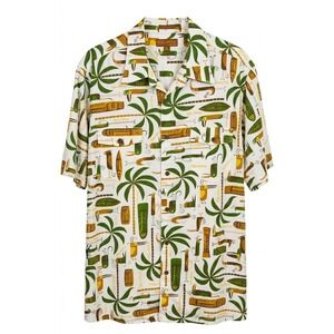 SHAG Toes On The Nose Hawaiian Button Up Aloha Dream Fit Tiki Shirt XL Josh Agle